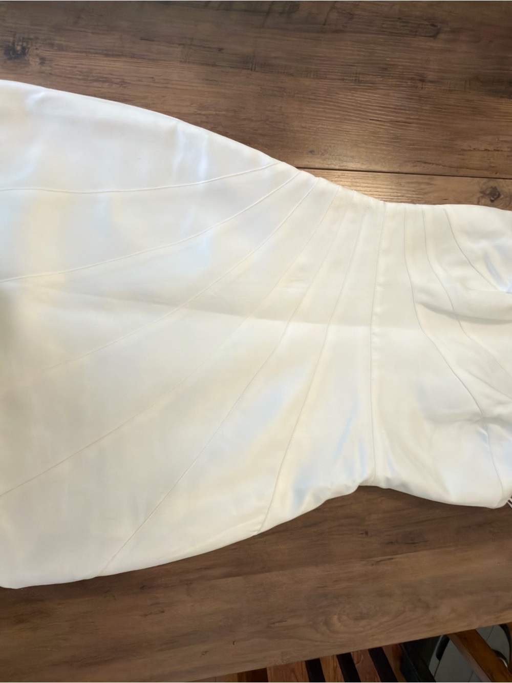 Meshki Strapless White Sculpted Panel Dress